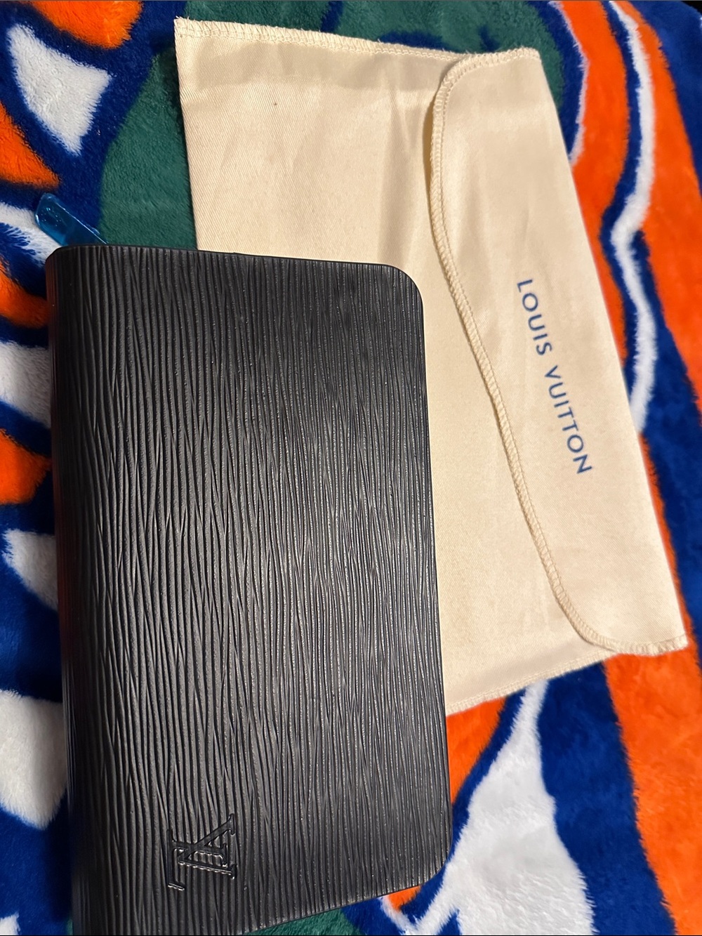 Louis Vuitton Black Epi Leather Passport Holder